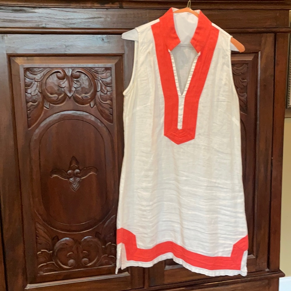 Sleeveless linen dress